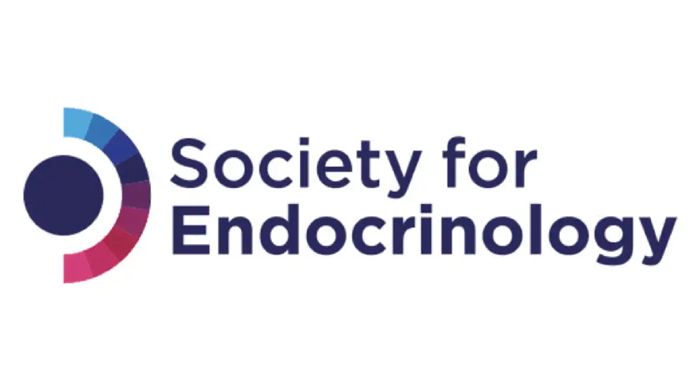 Society for Endocrinology 2024 logo, Red, blue, purple