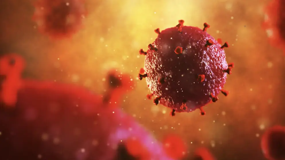 HIV 3d graphic of virus